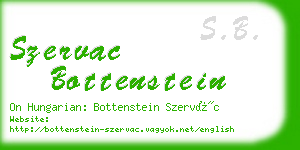 szervac bottenstein business card